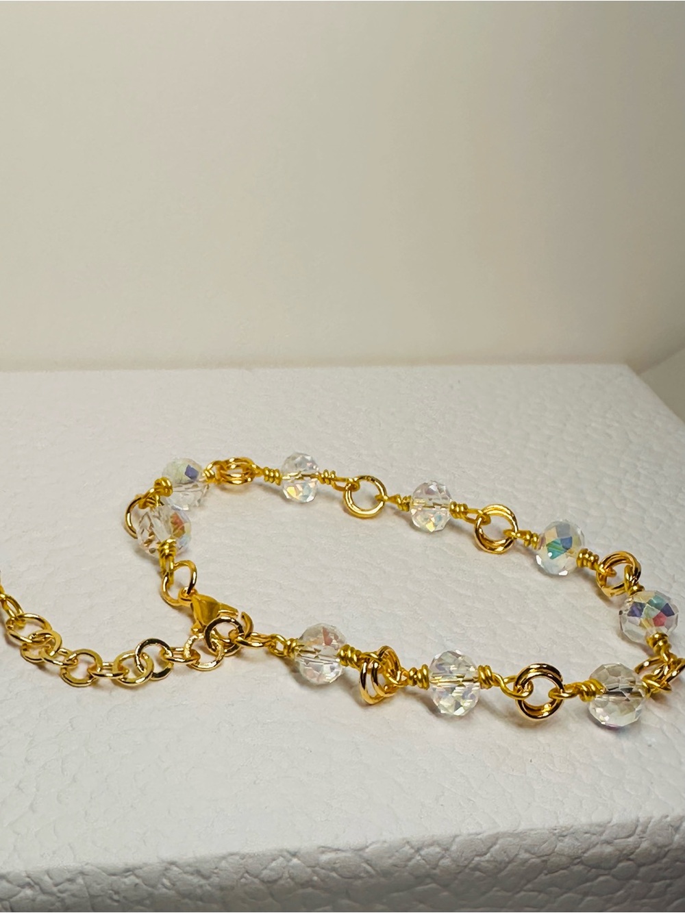 Gold-Tone Crystal Bead bracelet
